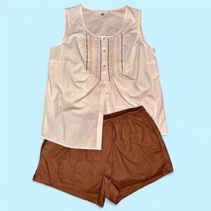 Croft & Barrow embroidered boho top